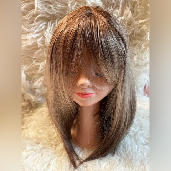 Vsadsau Champagne 14” Medium Length Straight Hair Wig-LC2067-1 color F010510 - Picture 3 of 7